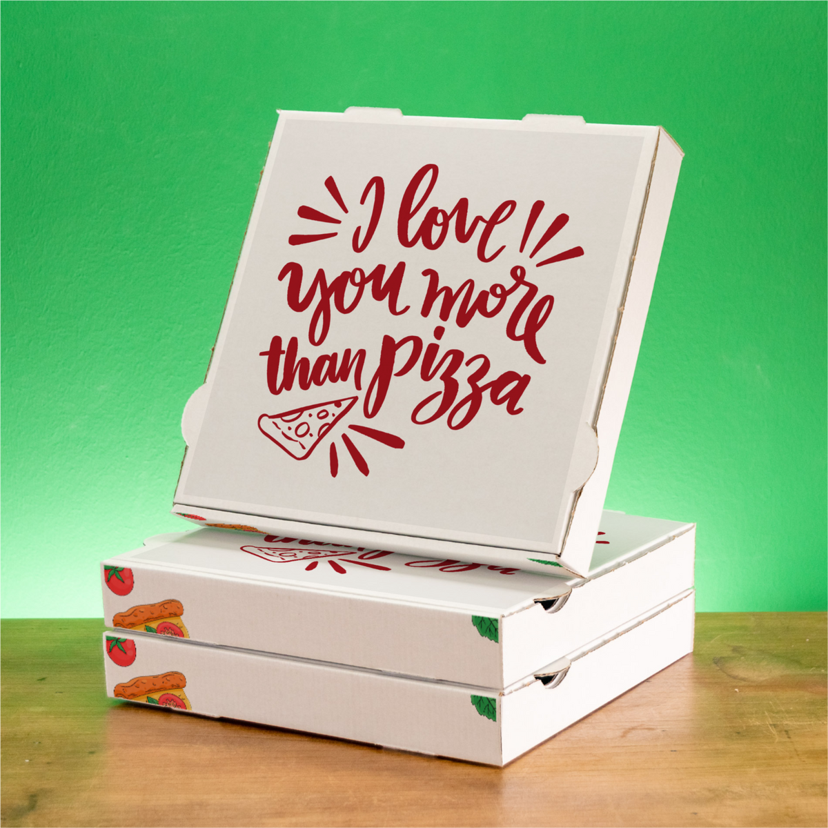 Pizzakarton mit Logo – Designbeispiel für Pizzerien