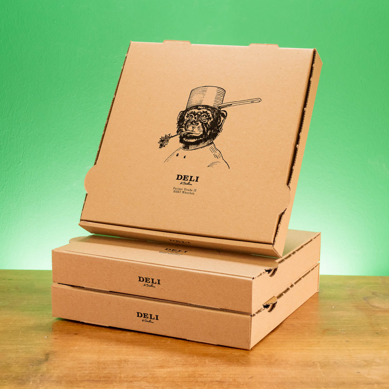 Personalized pizza boxes for events – from 25 pieces with your own design