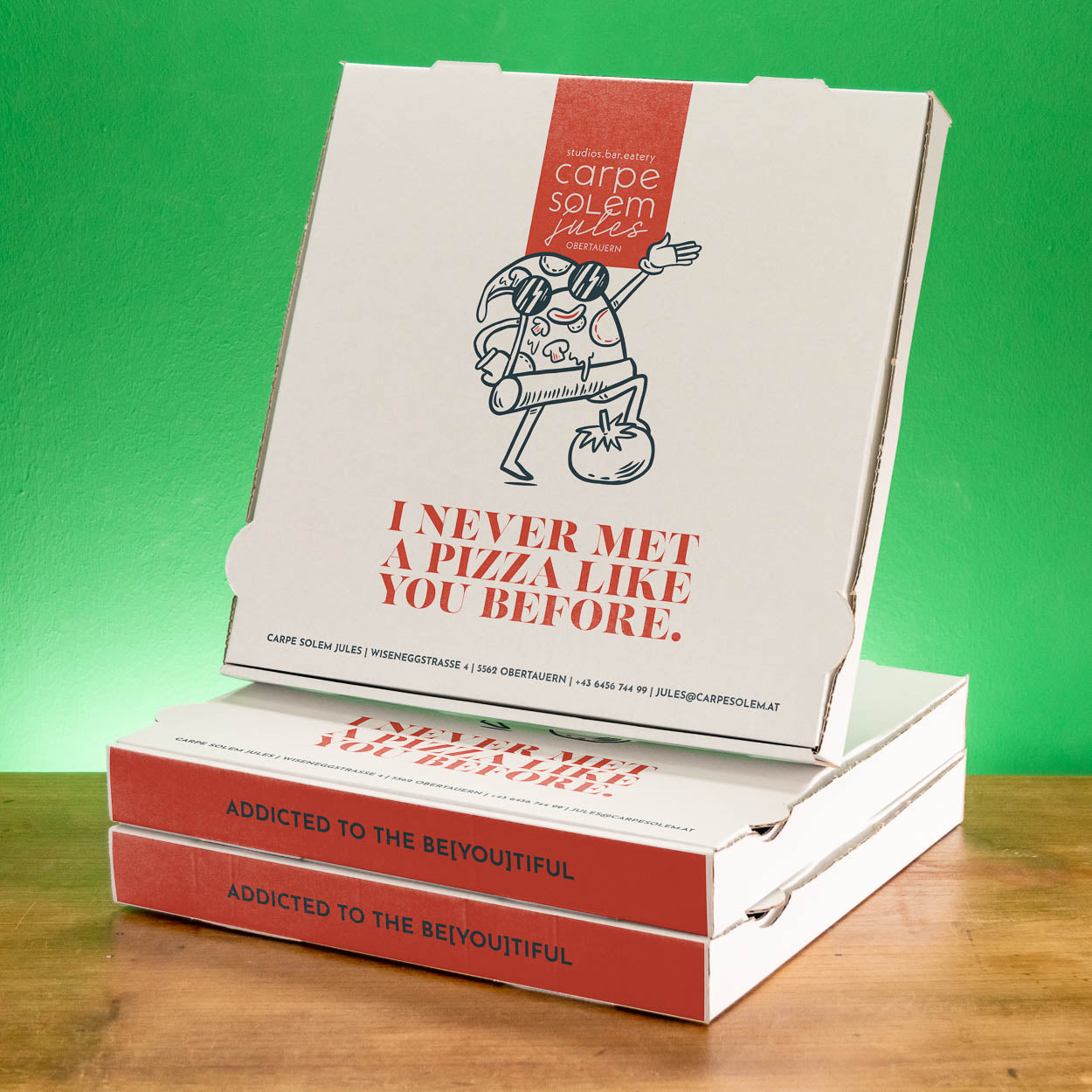 Pizzakarton mit Logo - FSC-zertifiziert, ab 200 Stück, Versand in 4 Tagen