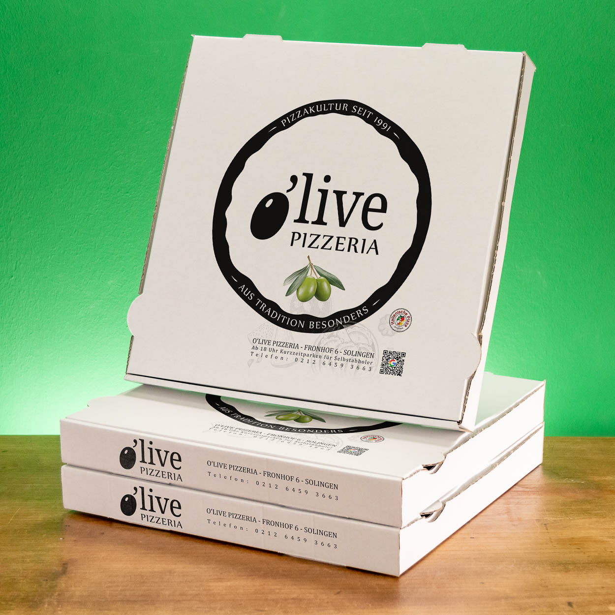 Pizzakarton mit Logo - FSC-zertifiziert, ab 200 Stück, Versand in 4 Tagen