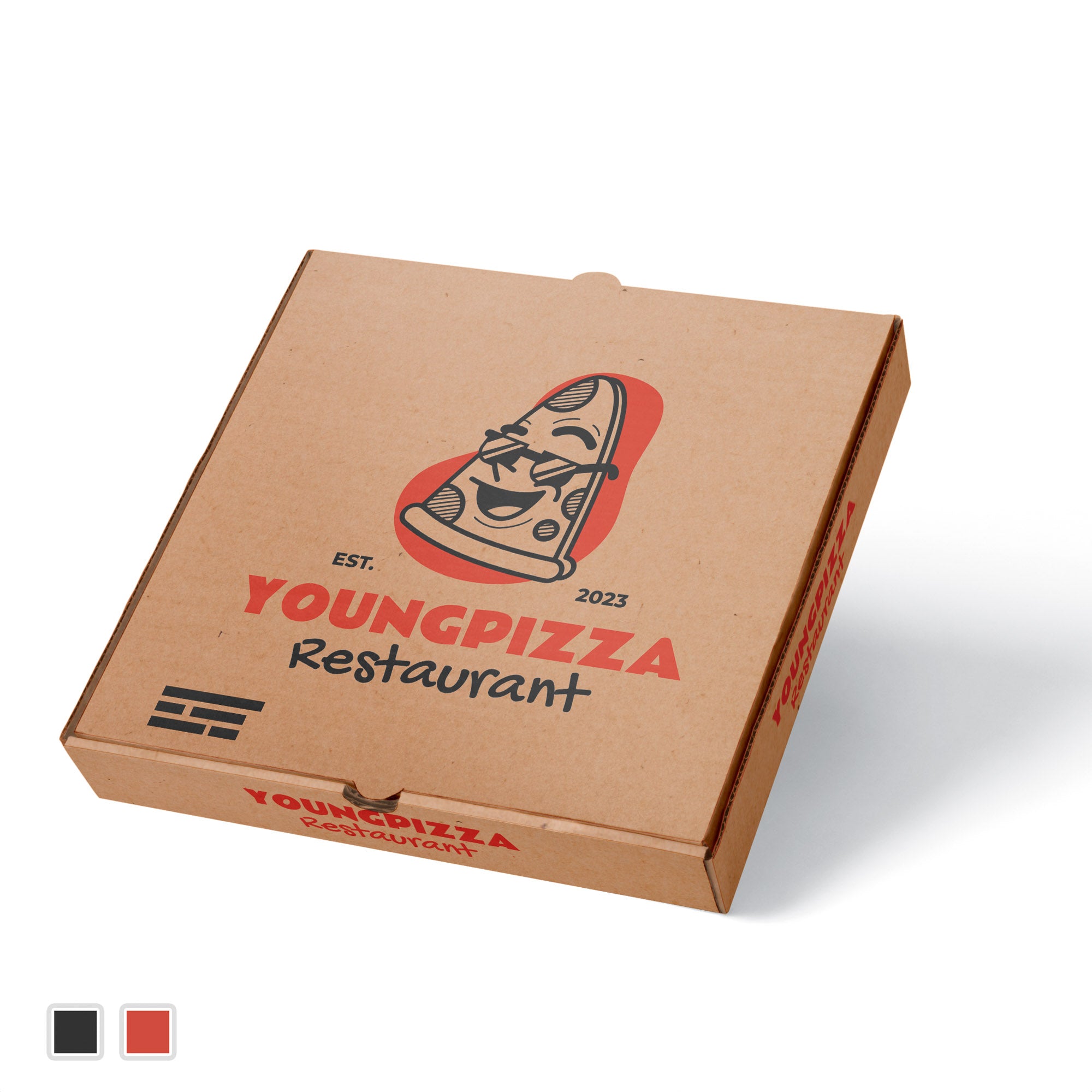 Boîte à pizza en flexographie (grande quantité) - prix palette