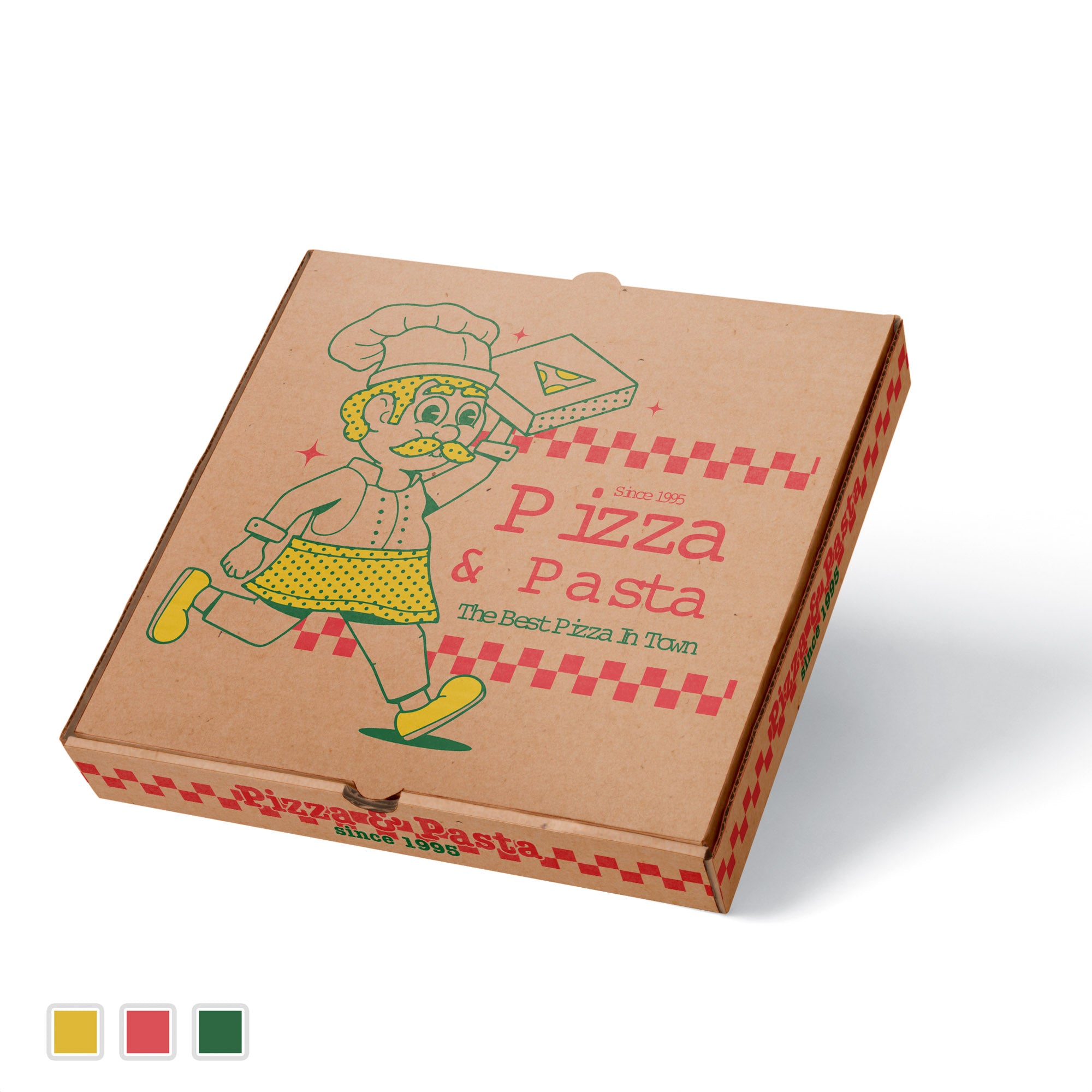 Boîte à pizza en flexographie (grande quantité) - prix palette