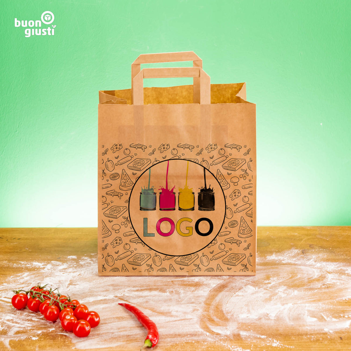 Paper bag with logo