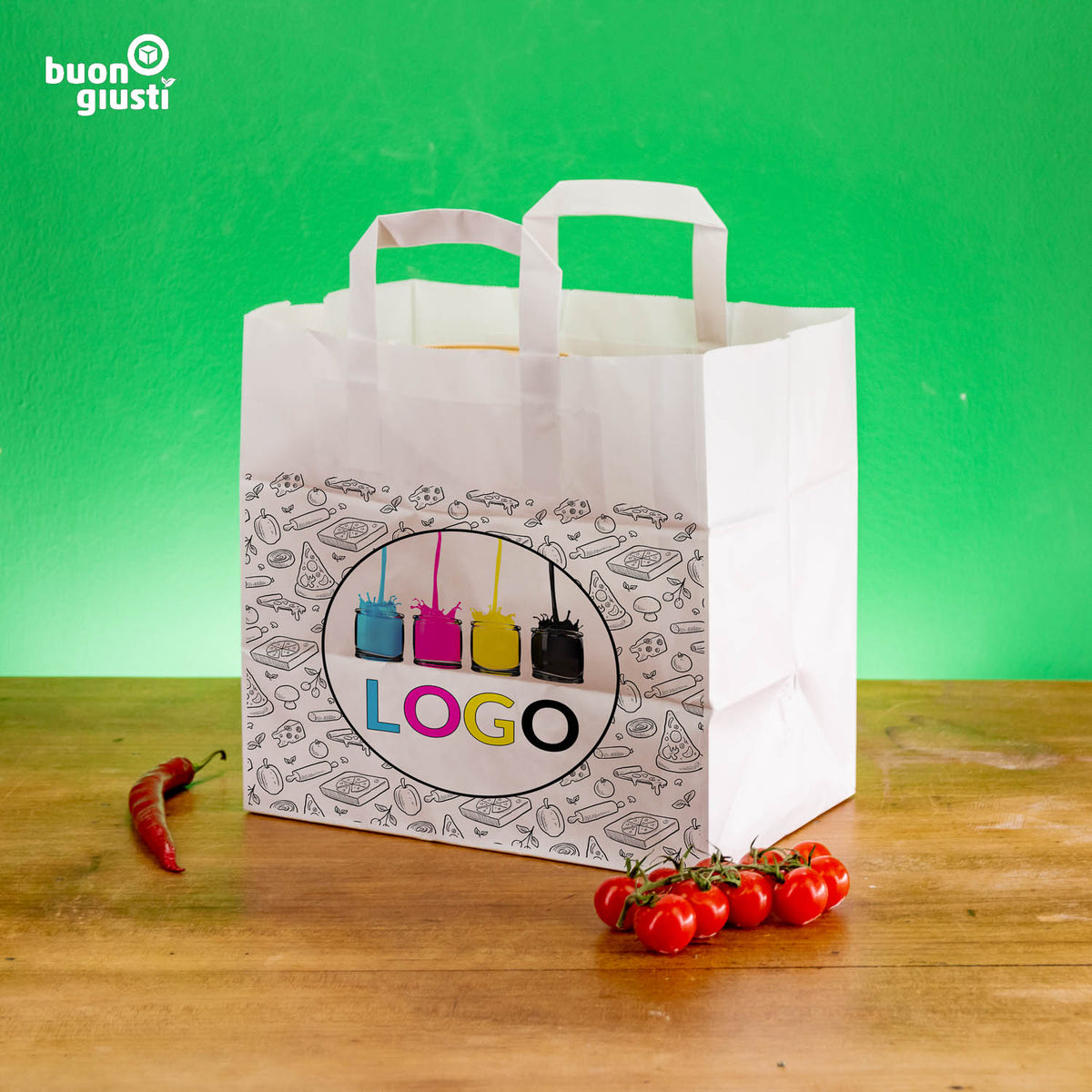 Paper bag with logo
