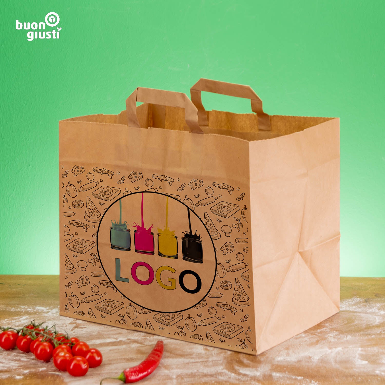 Papiertüten mit Logo - Alle Größen