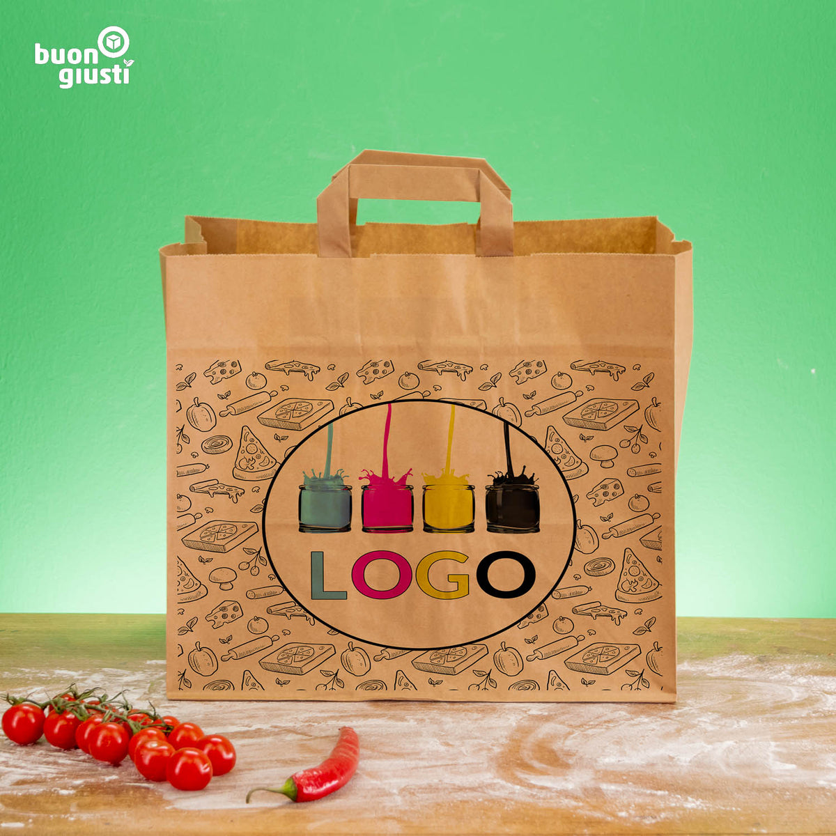 Paper bag with logo