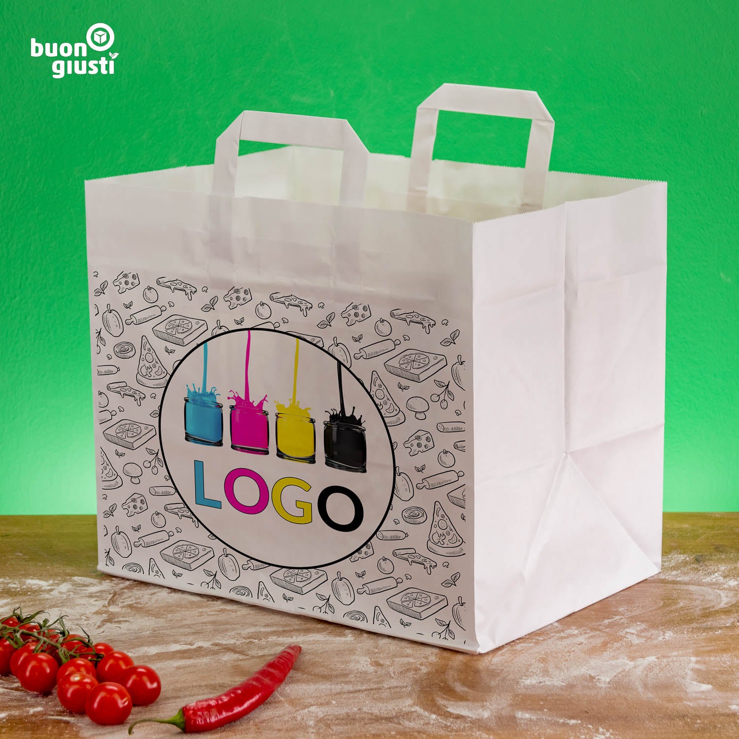 Papiertüten mit Logo - Alle Größen