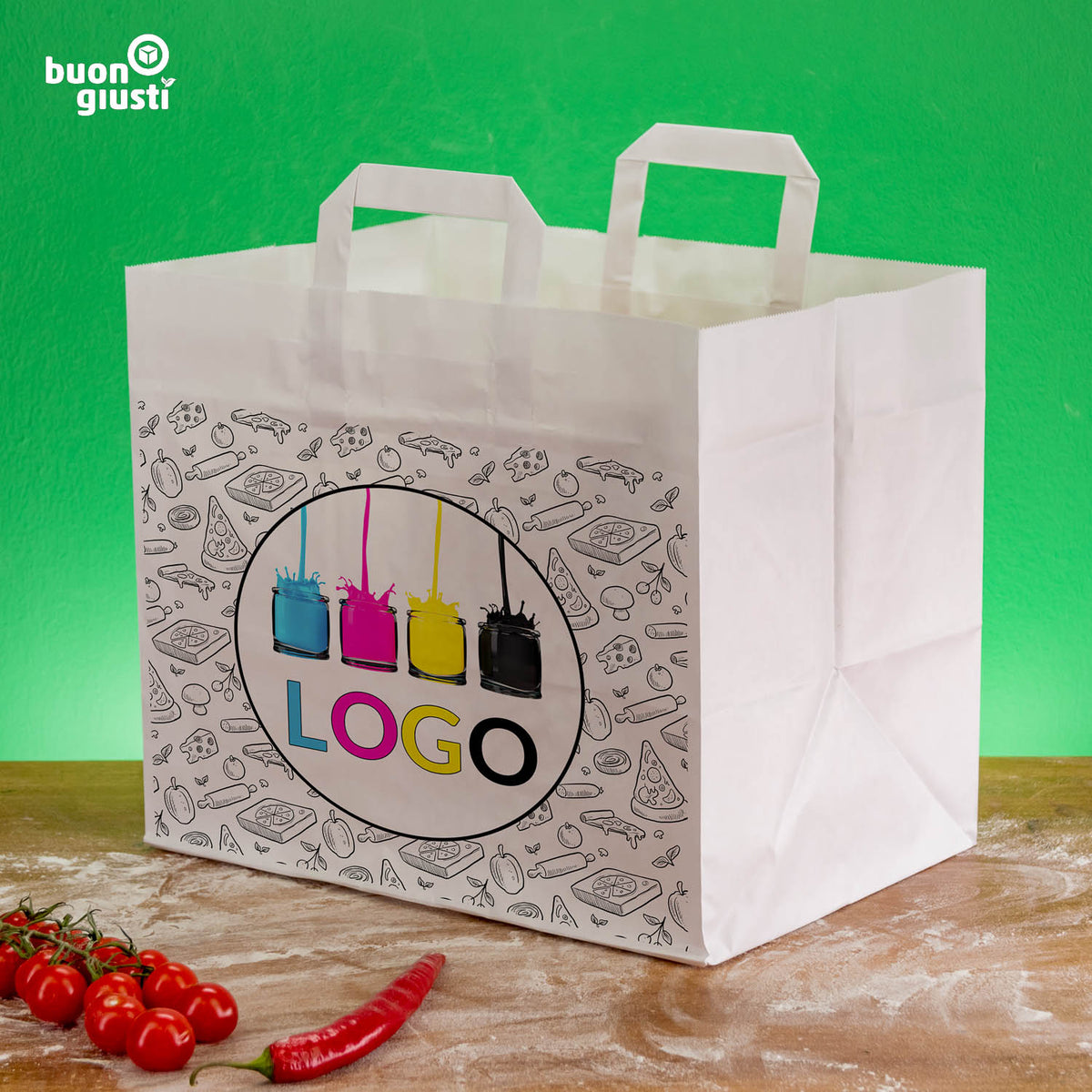 Paper bag with logo