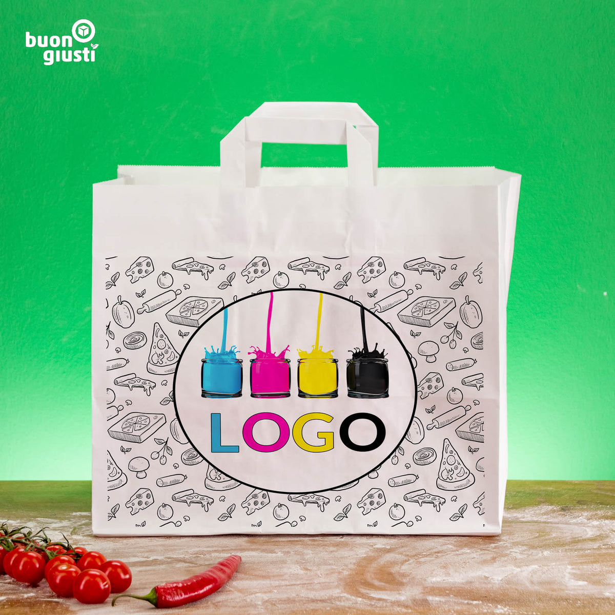 Paper bag with logo