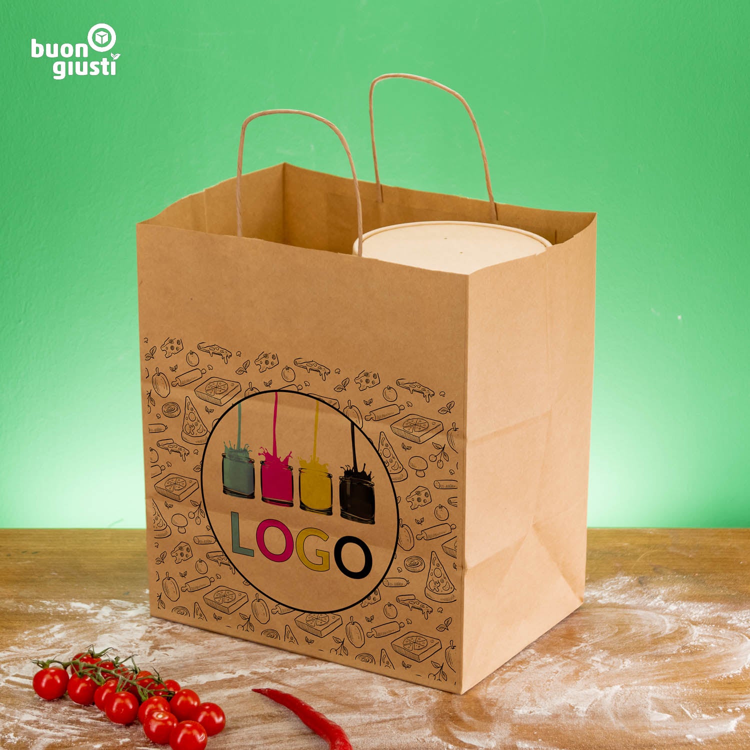 Papiertüten mit Logo - Alle Größen