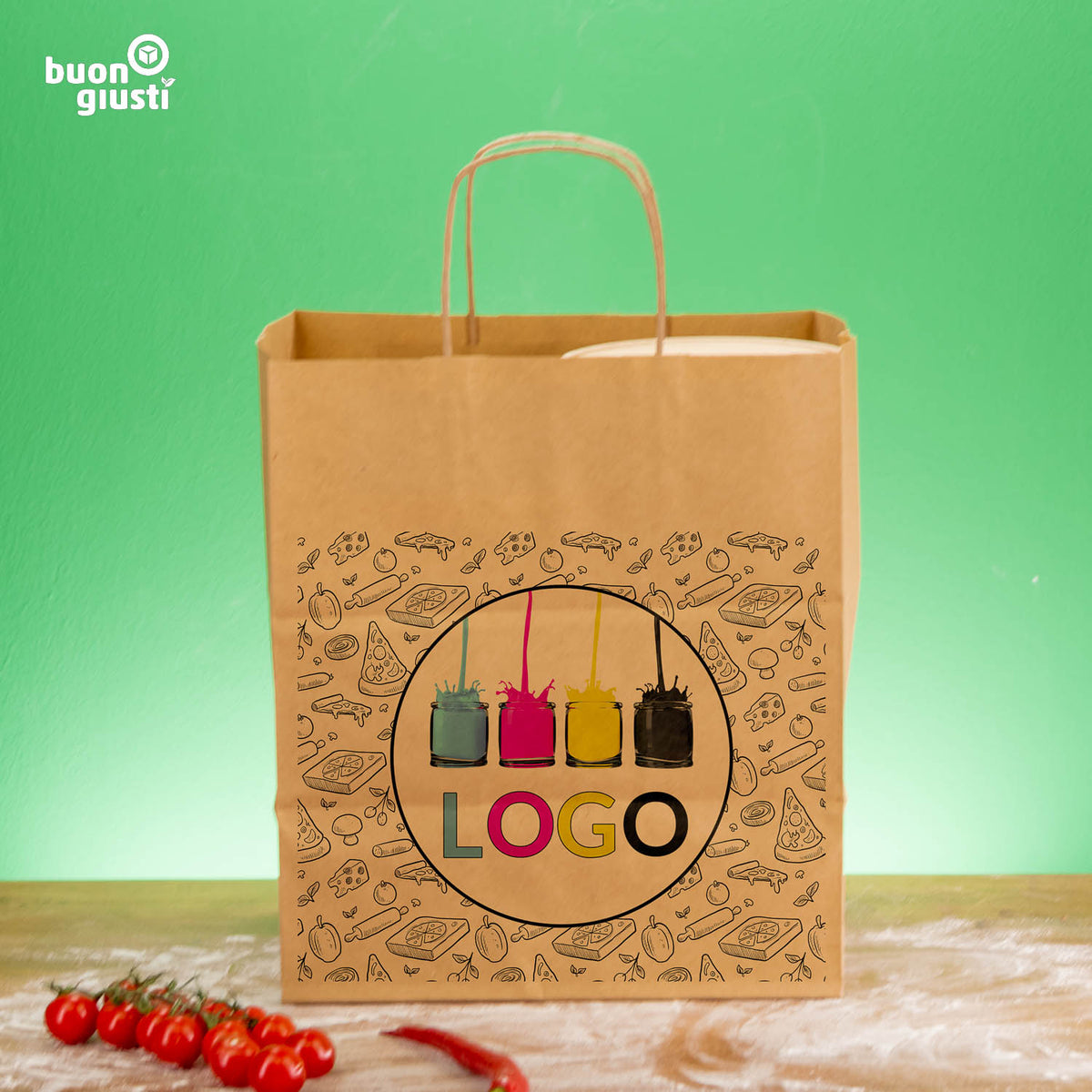 Paper bag with logo
