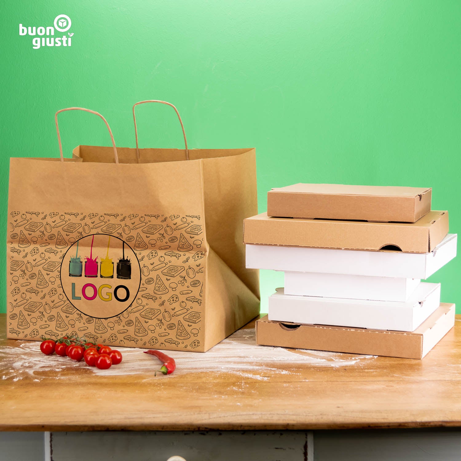 Papiertüten mit Logo - Alle Größen