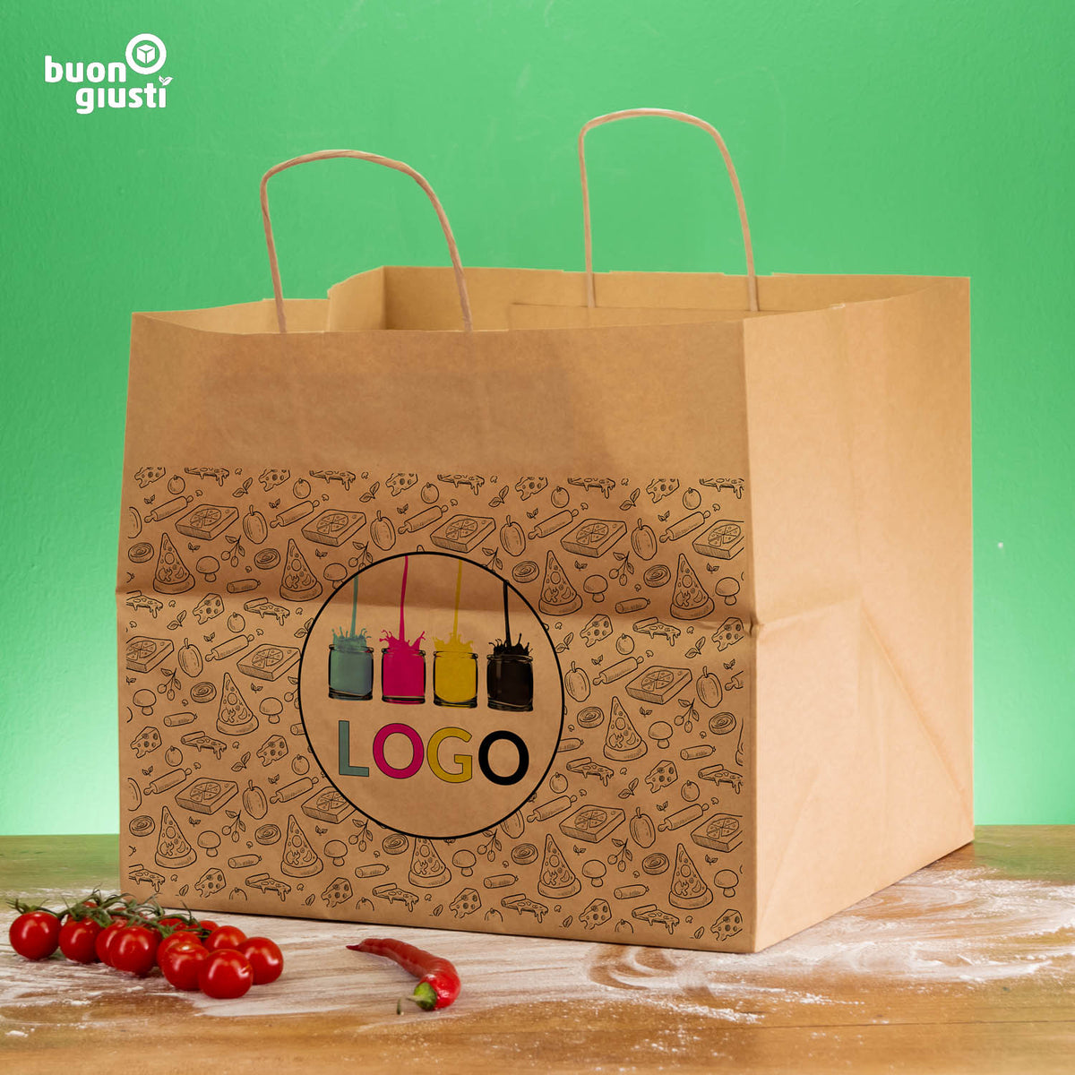Paper bag with logo