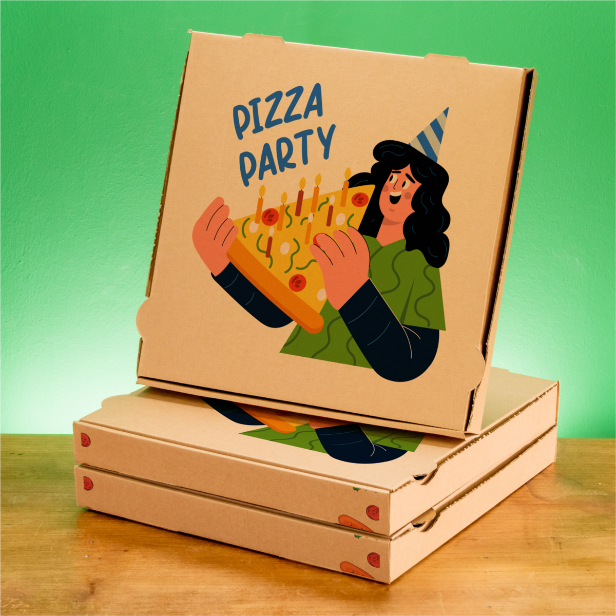 Scatola per pizza con il tuo logo, stampata in 3 giorni