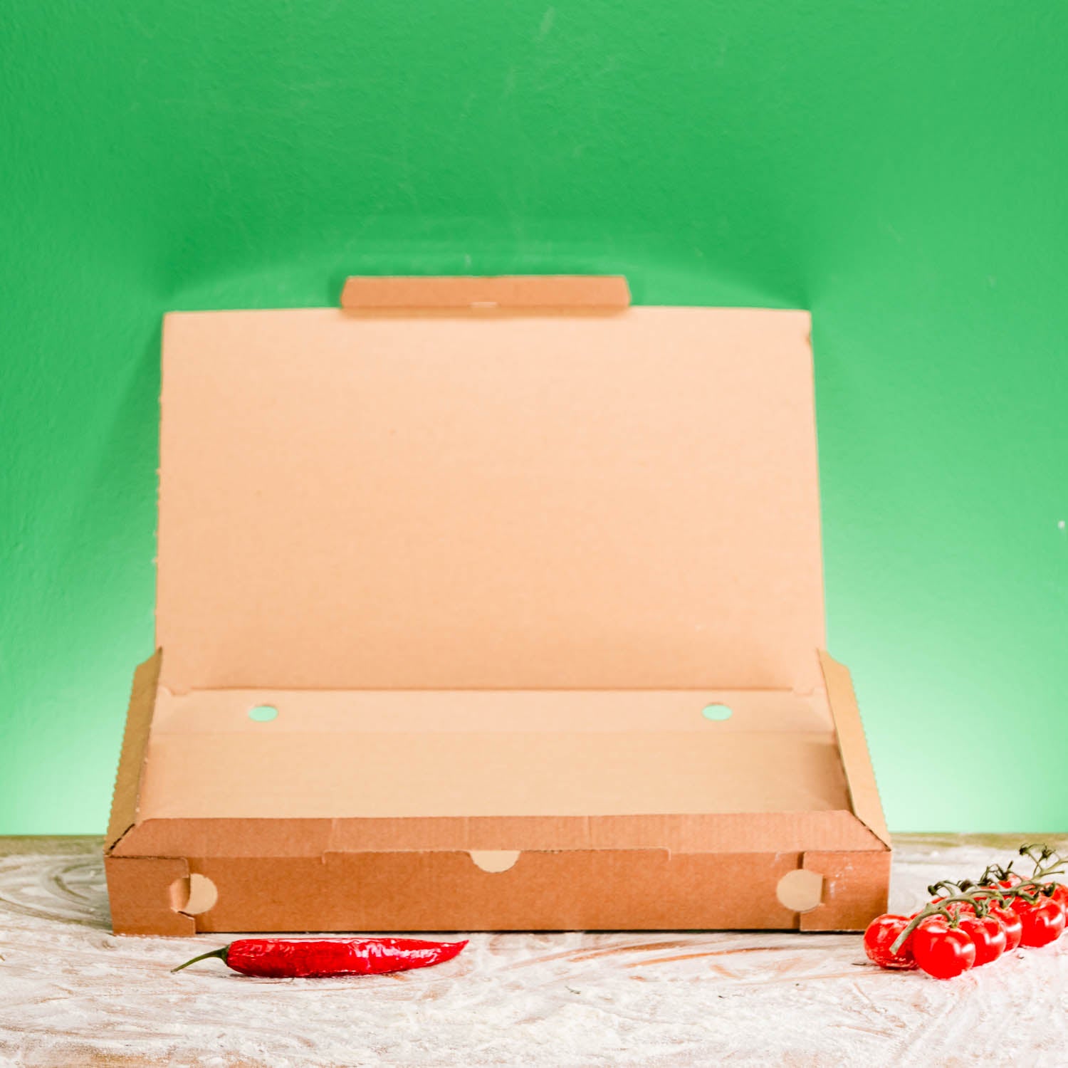 Boîte à pizza sans logo - certifiée FSC, à partir de 200 pièces, expédition en 4 jours