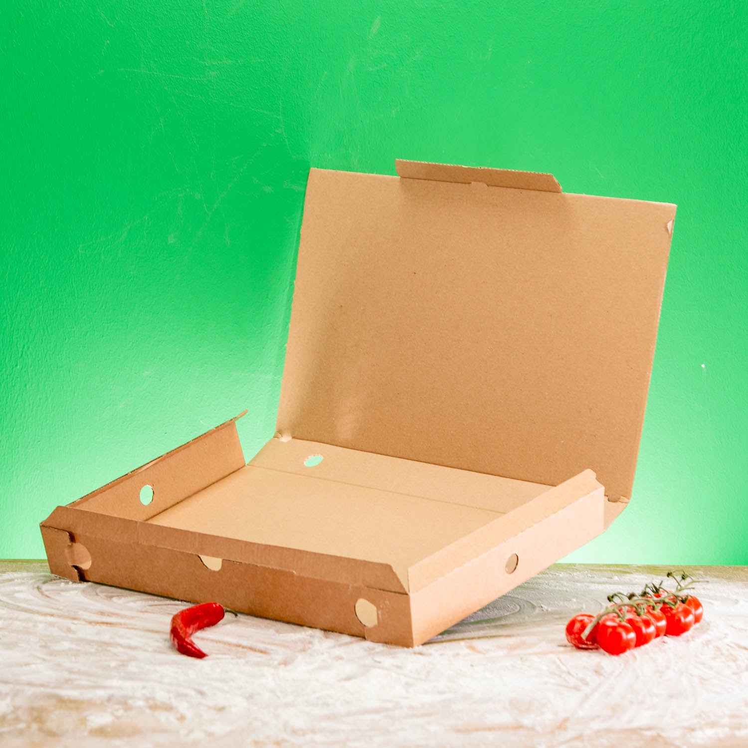Boîte à pizza sans logo - certifiée FSC, à partir de 200 pièces, expédition en 4 jours
