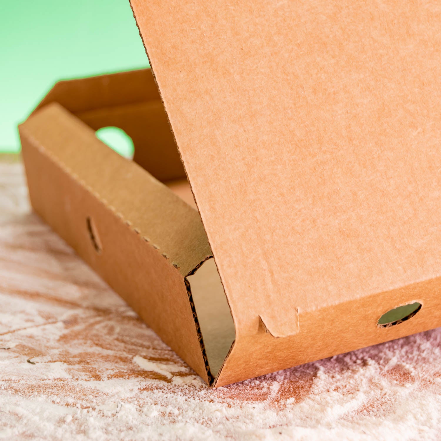 Scatole per Flammkuchen e Pinsa con logo - Certificazione FSC, da 200 pezzi, spedizione in 4 giorni