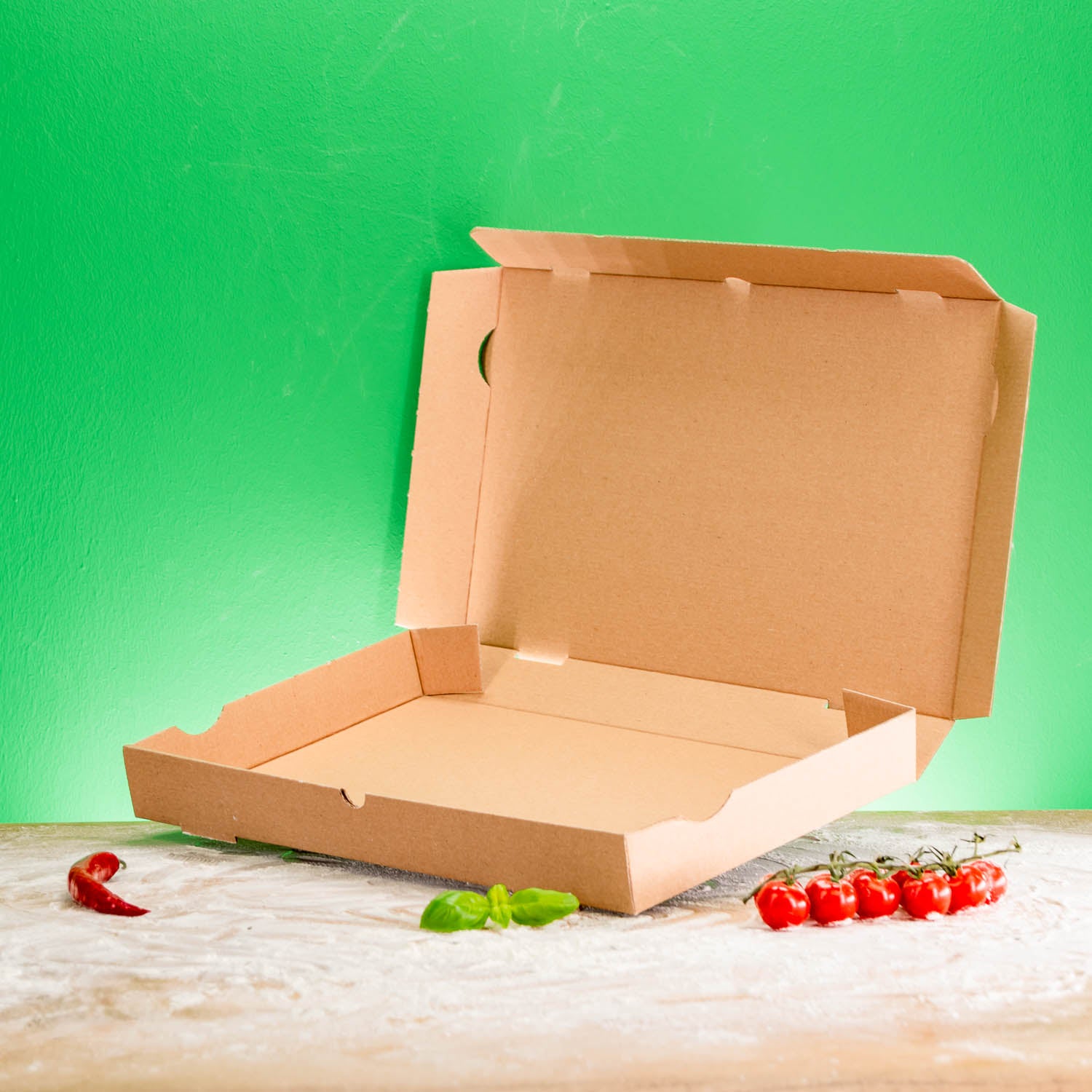 Boîte à pizza sans logo - certifiée FSC, à partir de 200 pièces, expédition en 4 jours