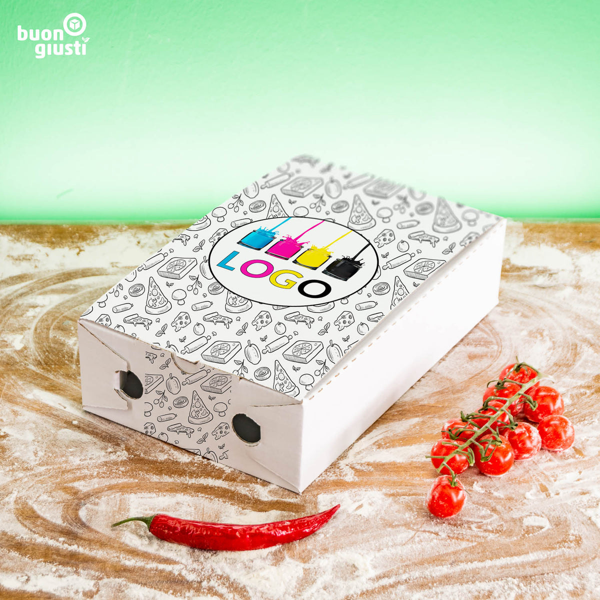 Caja para calzone con logo