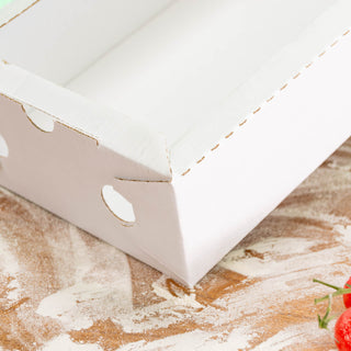 Weißer Calzone-Karton 27 x 17 x 7 cm ohne Logo, Detailansicht