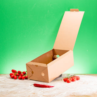 Brauner Calzone-Karton 30 x 16 x 10 cm ohne Logo
