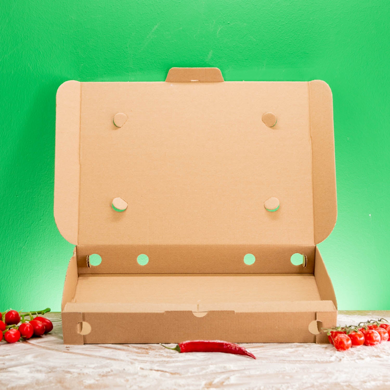 Boîte à pizza sans logo - certifiée FSC, à partir de 200 pièces, expédition en 4 jours