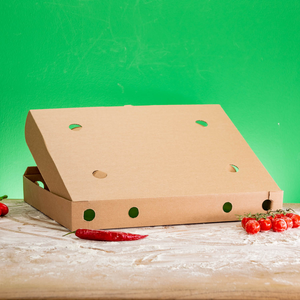 Flammkuchen & Pinsa Pizzakarton mit Logo - FSC-zertifiziert, ab 200 Stück, Versand in 4 Tagen