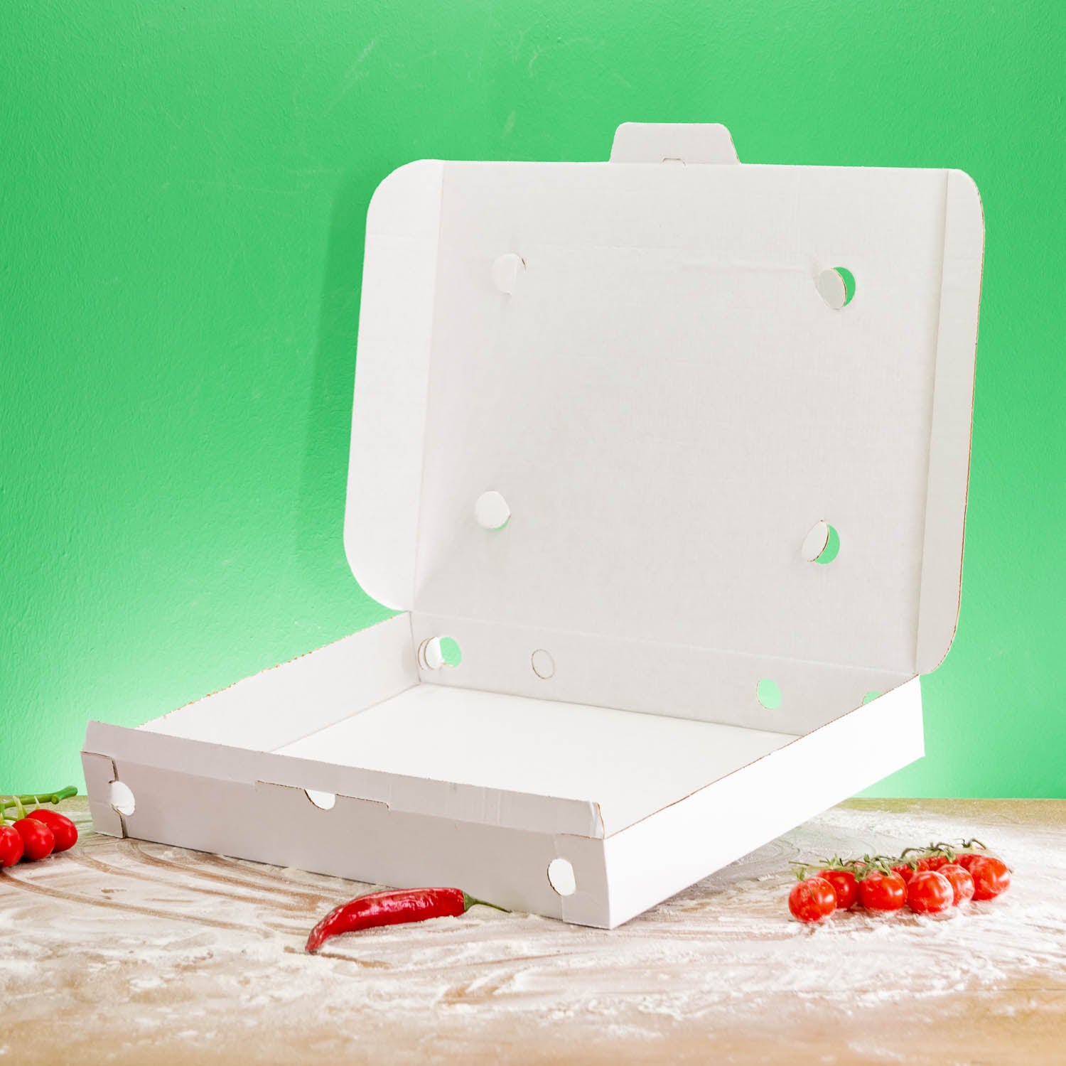 Boîte à pizza sans logo - certifiée FSC, à partir de 200 pièces, expédition en 4 jours
