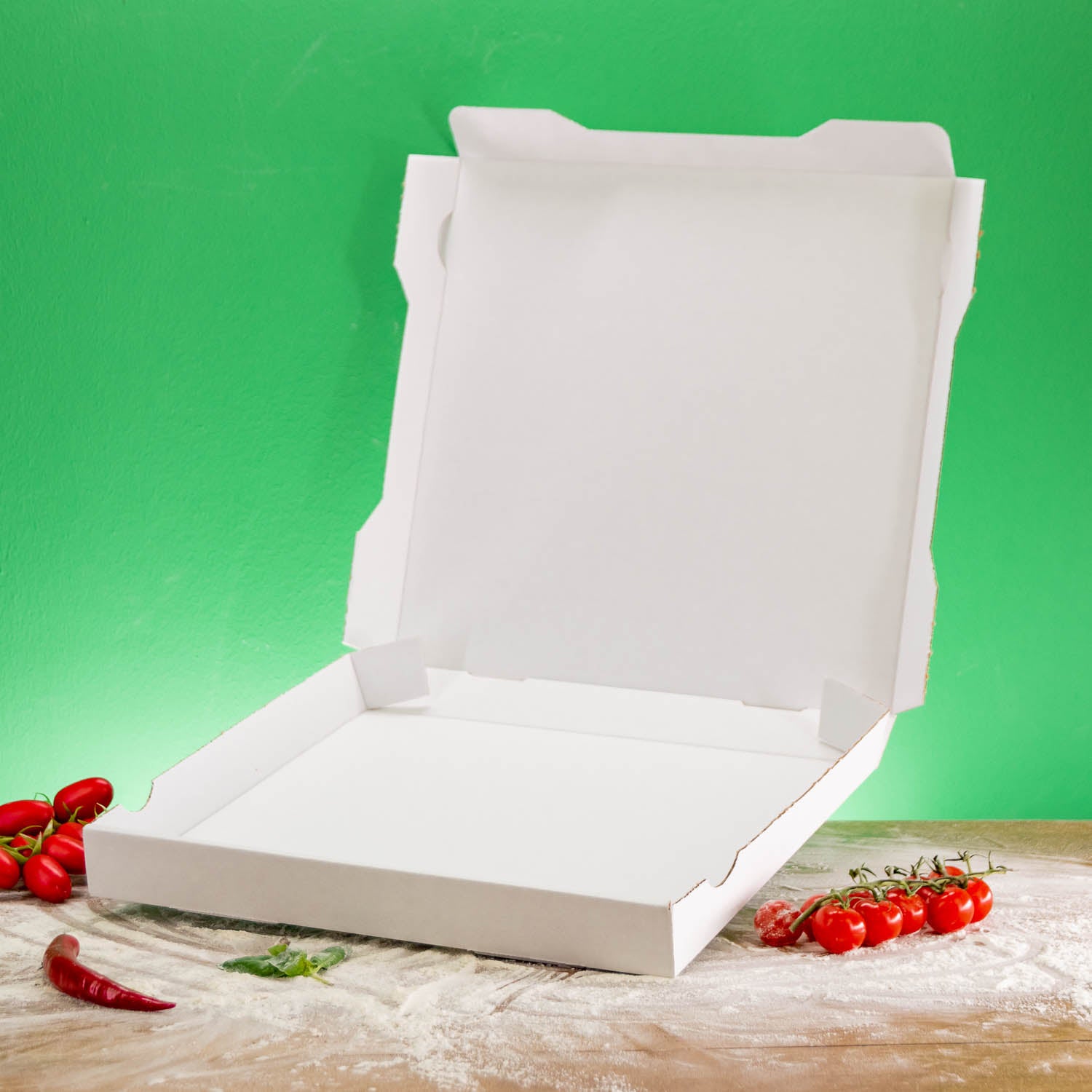 Boîte à pizza sans logo - certifiée FSC, à partir de 200 pièces, expédition en 4 jours