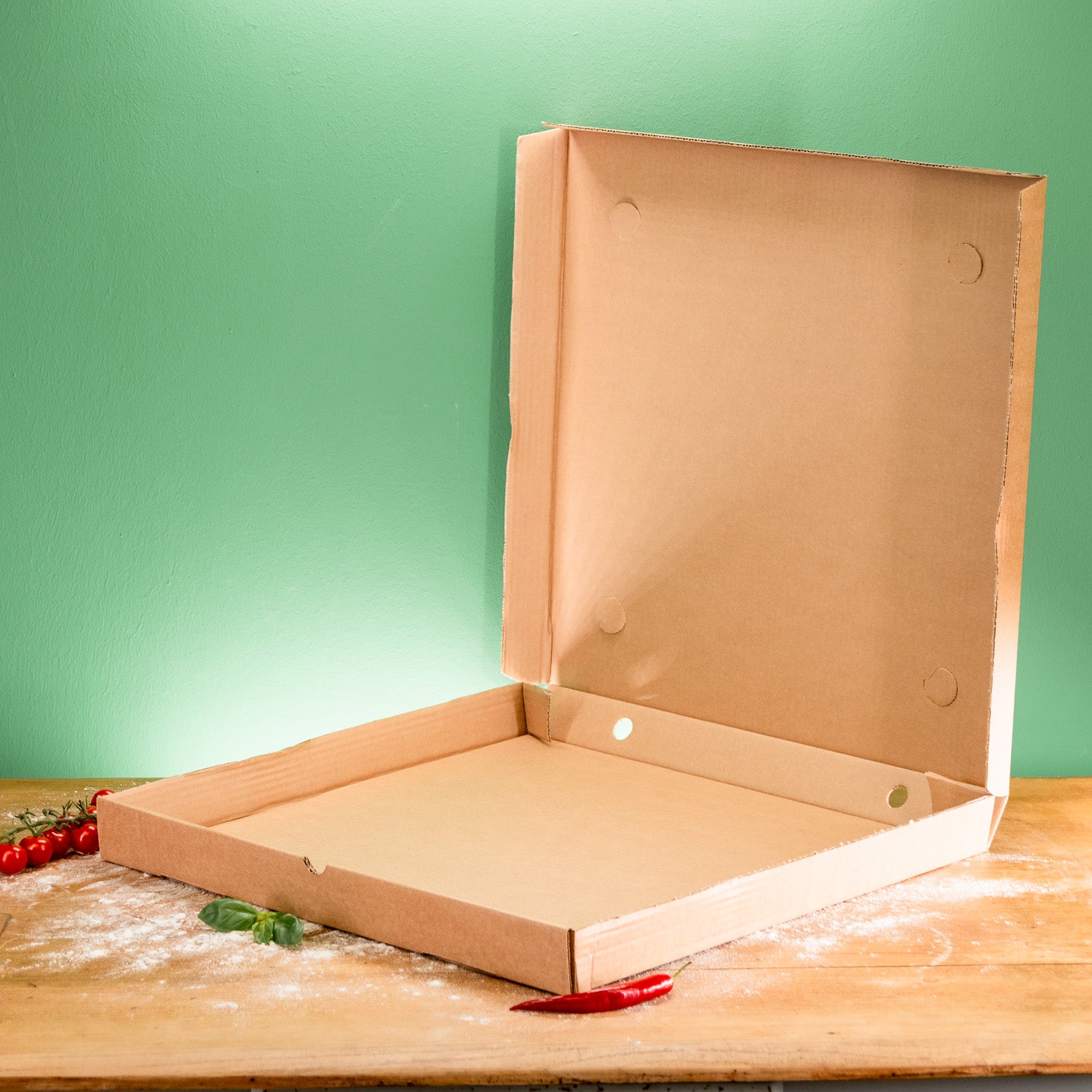 Boîte à pizza sans logo - certifiée FSC, à partir de 200 pièces, expédition en 4 jours
