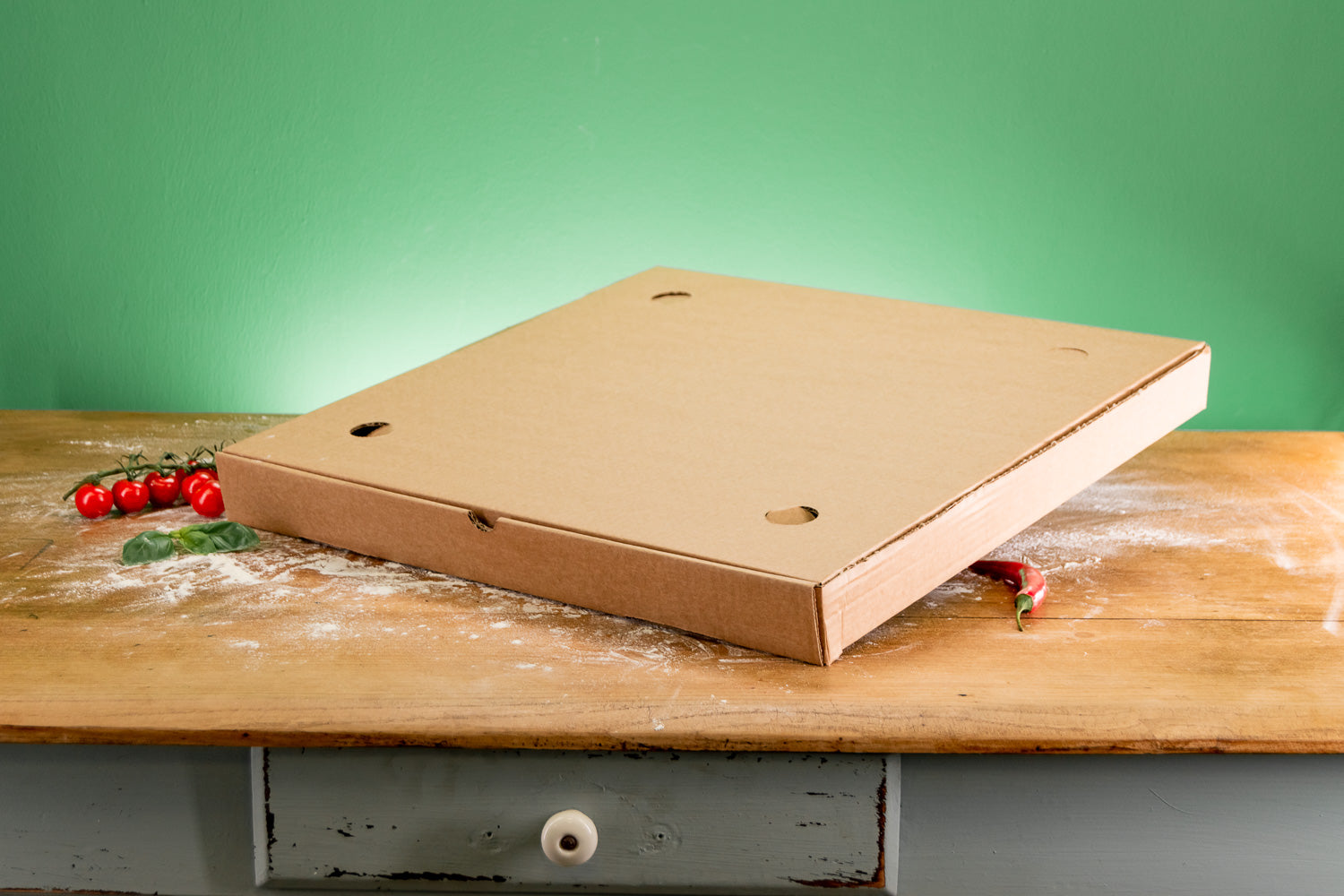 Boîte à pizza sans logo - certifiée FSC, à partir de 200 pièces, expédition en 4 jours