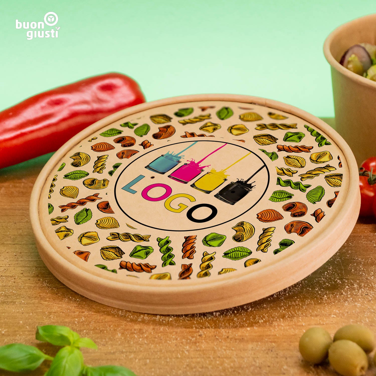 Membrandeckel für Schale mit Logo - Alle Größen