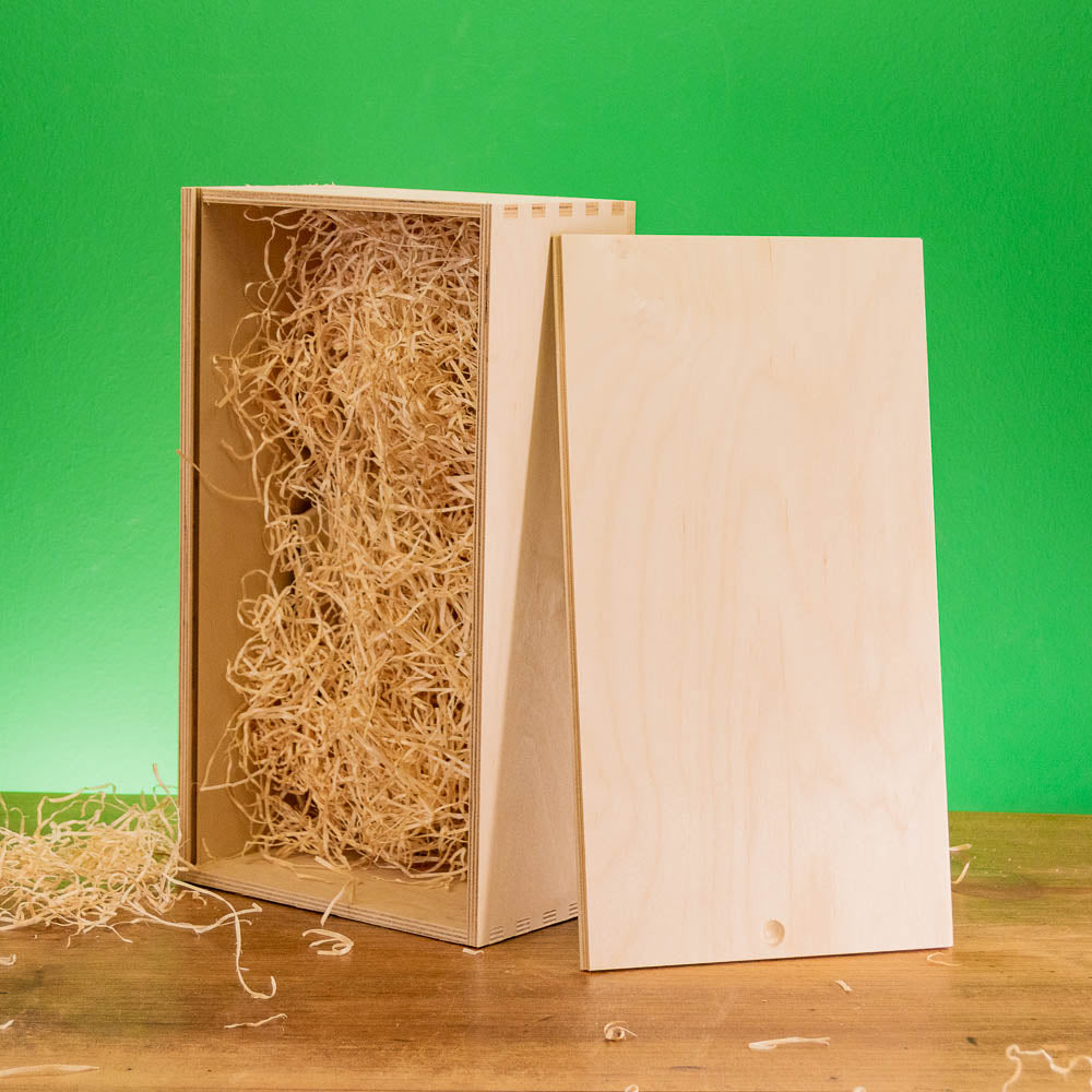 Individual Wine Box - Wooden Box for Gifts and Wine Bottles with Logo