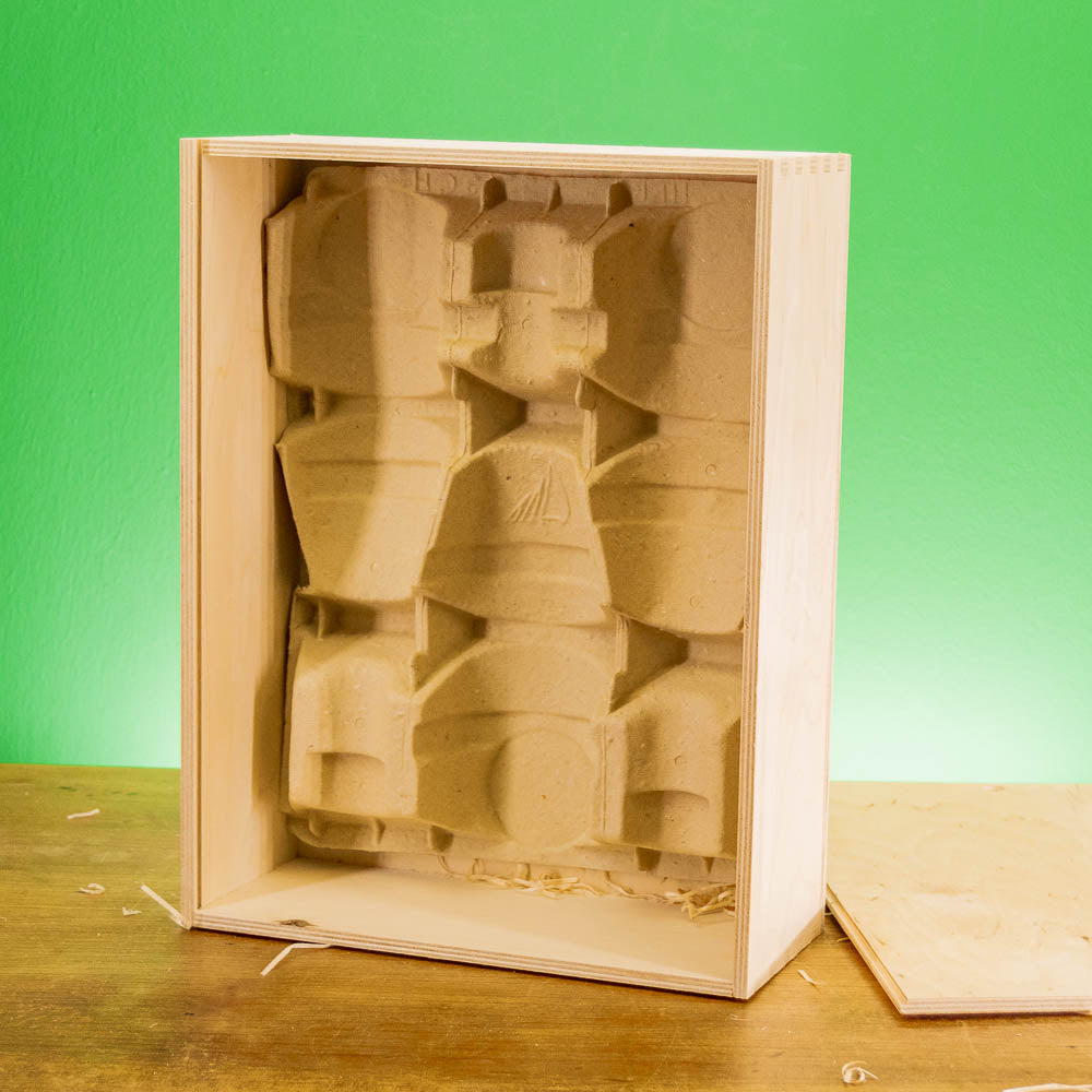 Individual Wine Box - Wooden Box for Gifts and Wine Bottles with Logo