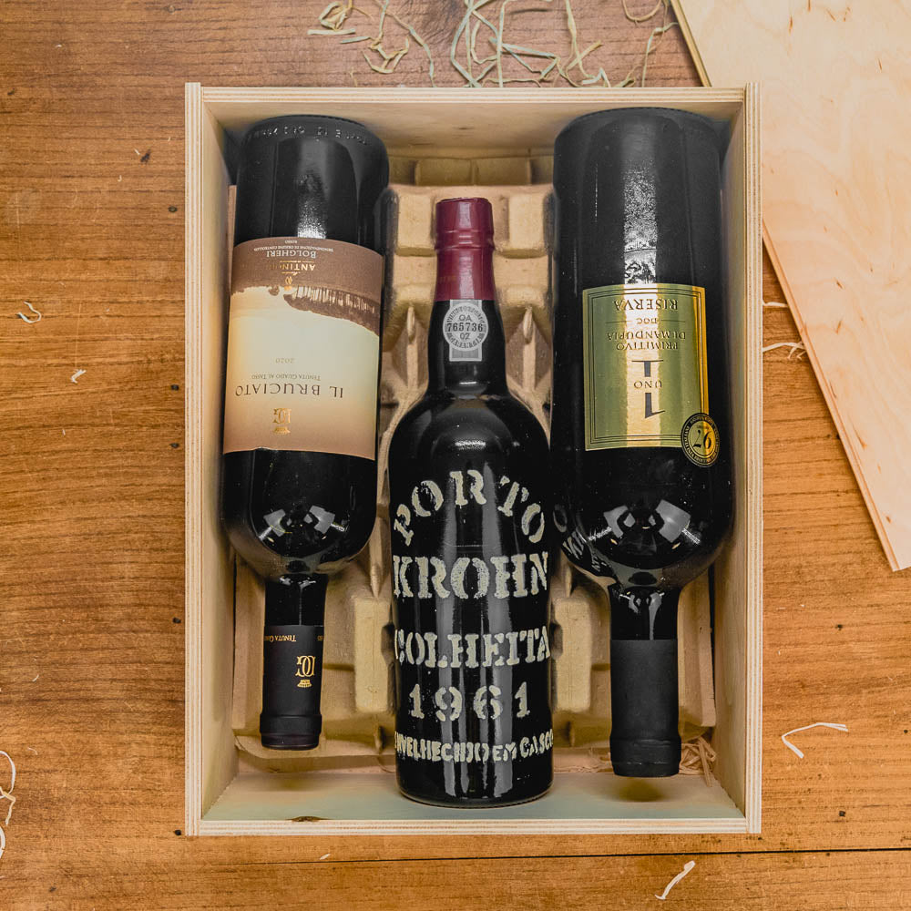 Individual Wine Box - Wooden Box for Gifts and Wine Bottles with Logo