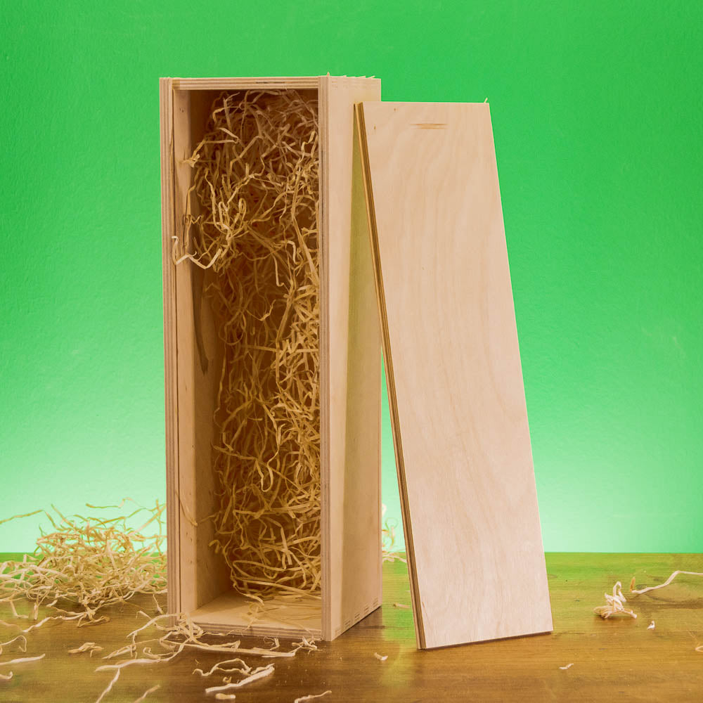 Individual Wine Box - Wooden Box for Gifts and Wine Bottles with Logo