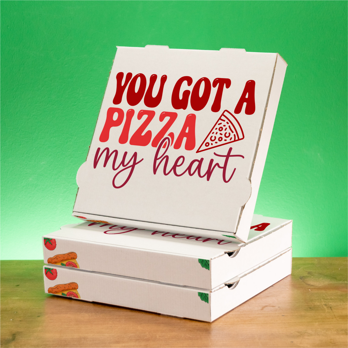 Pizzakarton mit Logo – Designbeispiel für Pizzerien