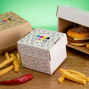 Hamburger-Box mit Logo - Alle Größen