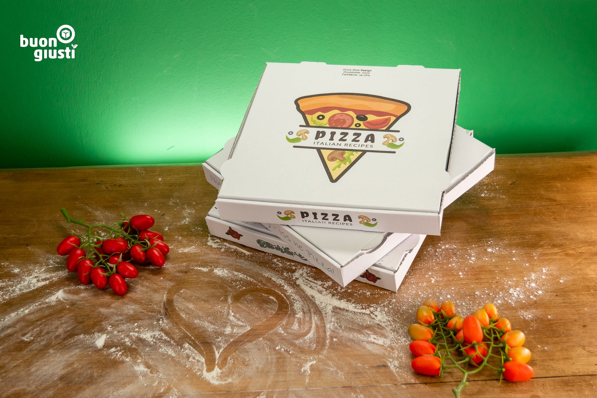 Personalized pizza boxes for events – from 25 pieces with your own design