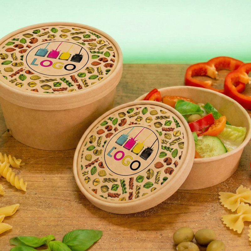 PLA-Membrandeckel für Schale mit Logo