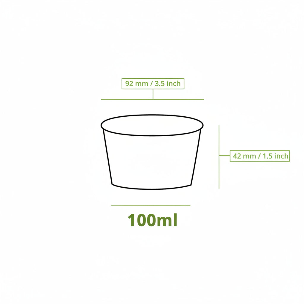 Ice cream cups for ice cream and desserts - PE-coated - 1,000 pieces