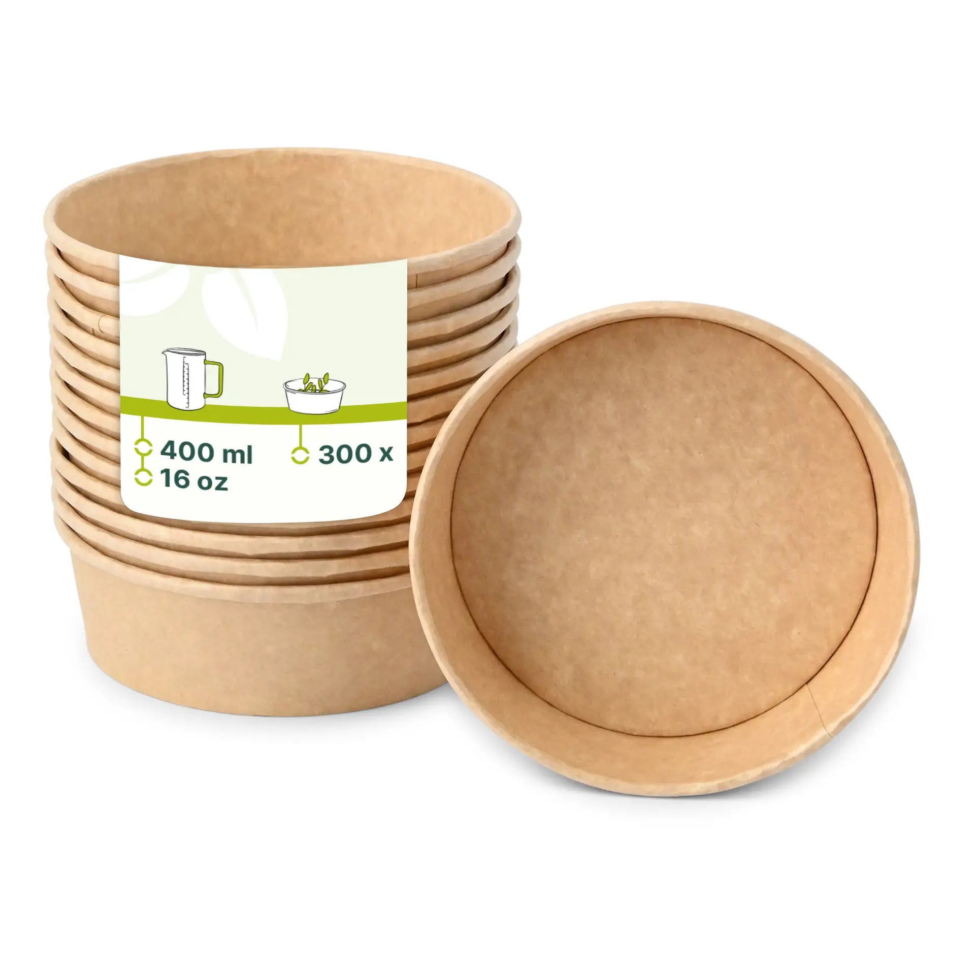 Vassoio in cartone di origine biologica, rivestito in PE