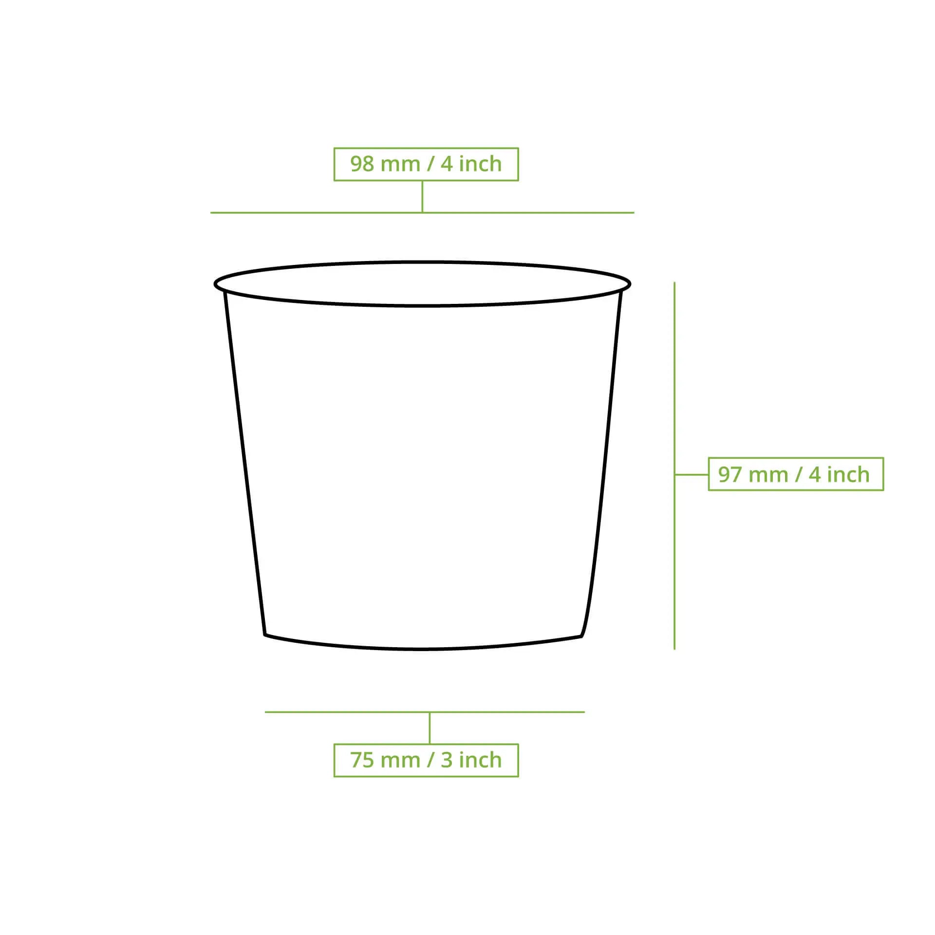 Soup cups to go (PE-coated) - all sizes - 500 pieces