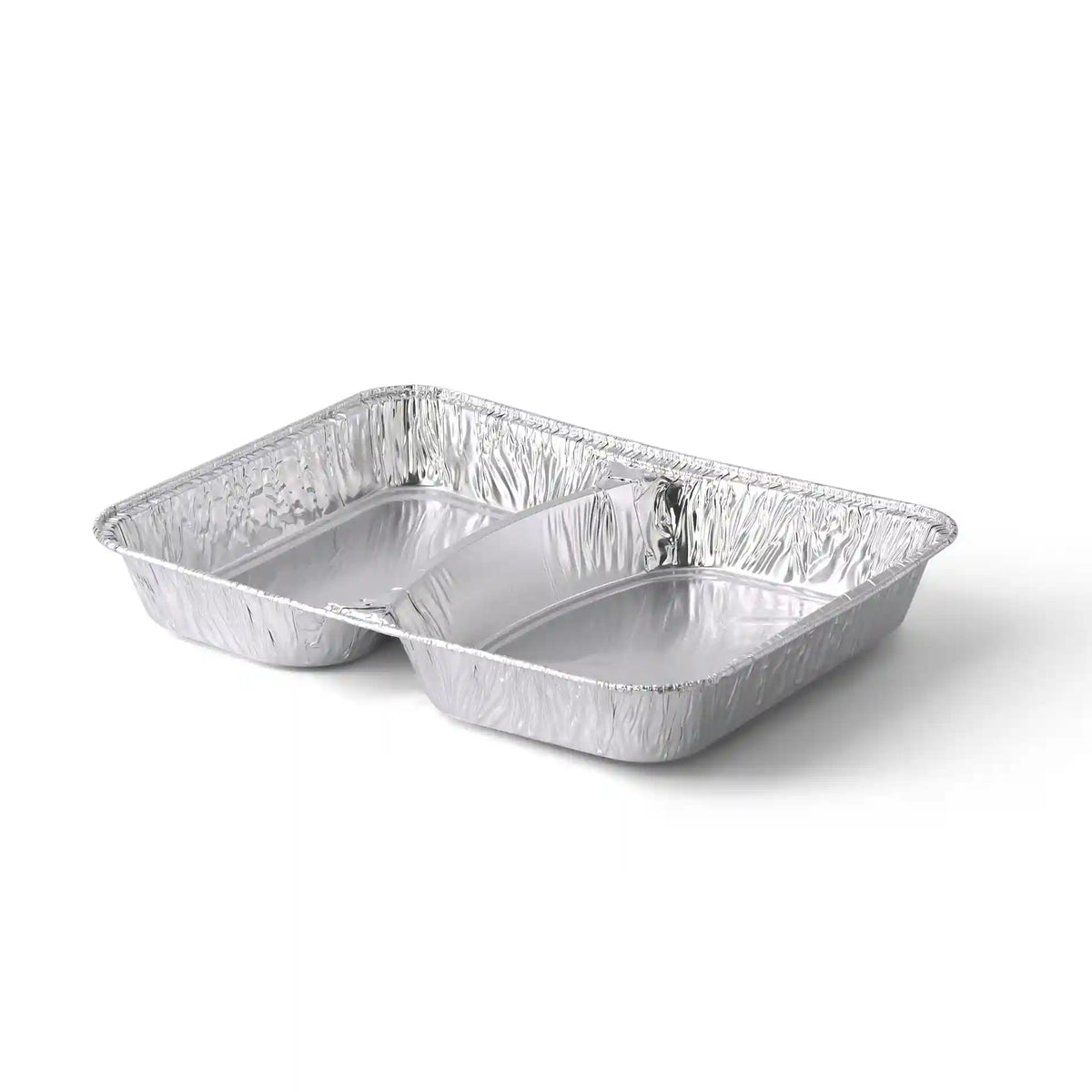 أطباق وجبات من الألومنيوم مع غطاء 23 x 18 x 3 cm، حجرتان، مستطيلة | 1.000 قطعة
