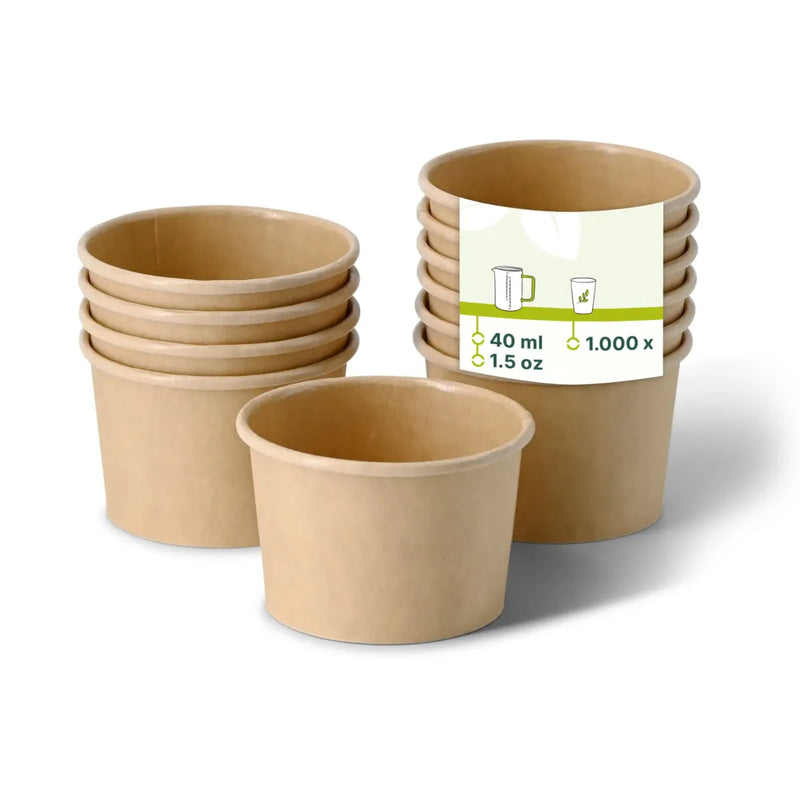 Portionsbecher aus Karton (beschichtet) ø 62 mm - 1.000 Stück