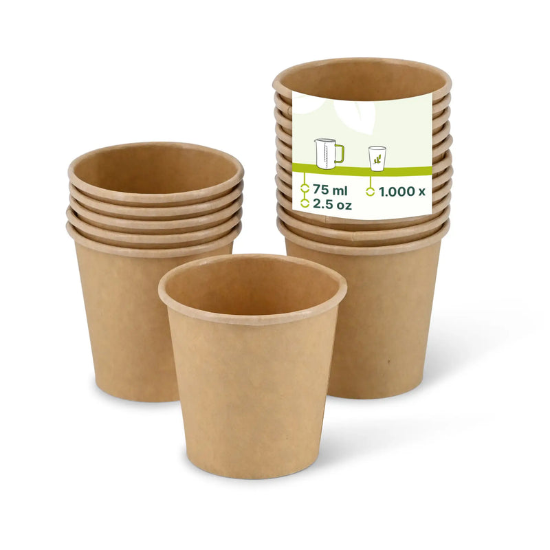 Portionsbecher aus Karton (beschichtet) ø 62 mm - 1.000 Stück
