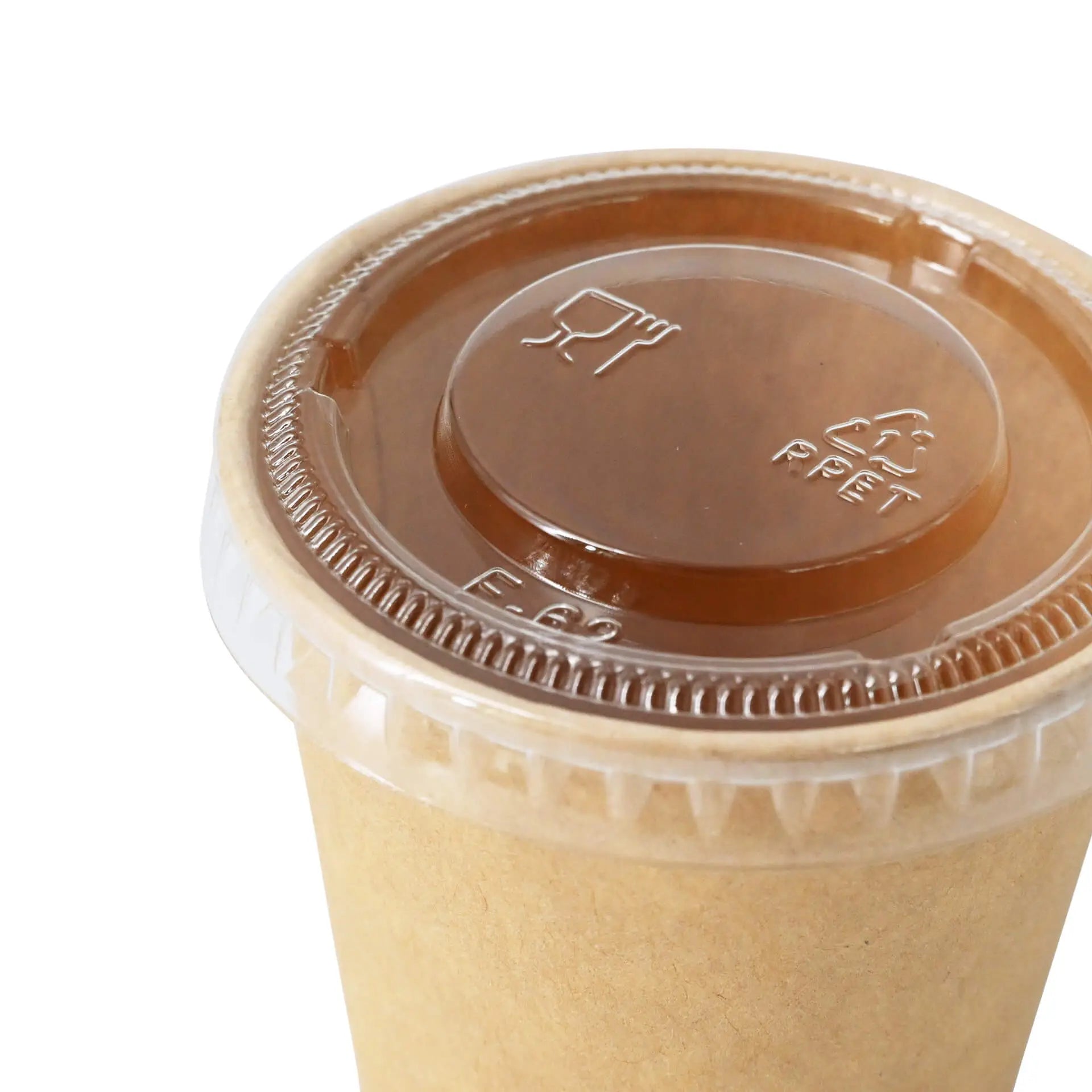 rPET lid Ø 62 mm, transparent