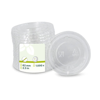 rPET-Deckel Ø 62 mm, transparent, für Portionsbecher