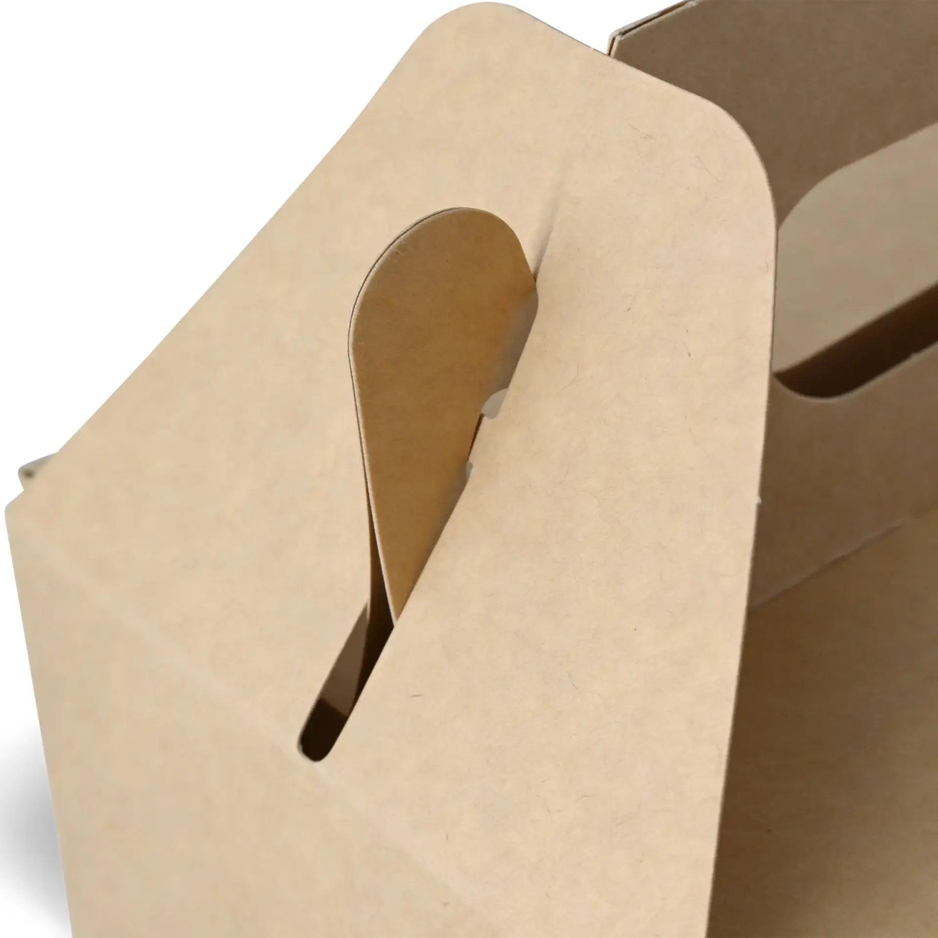 Boîte à gâteau en carton avec poignée, blanche et brune, pliable - toutes tailles