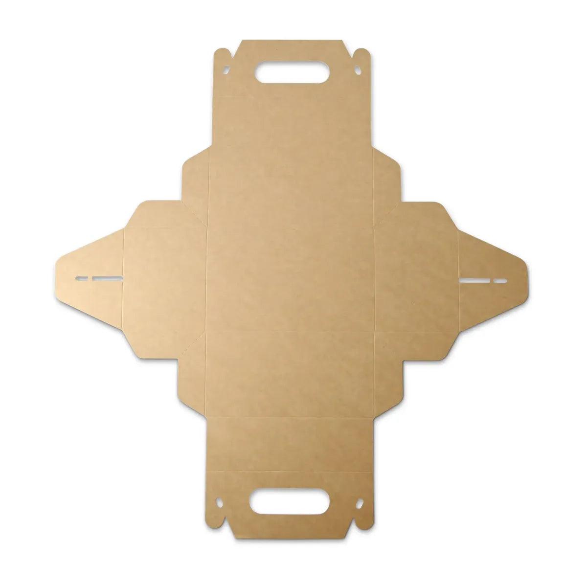 Kuchenbox aus Pappe mit Griff, weiß & braun, faltbar - alle Größen